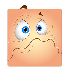 Cartoon Scared Box Smiley