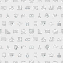School line icon pattern set