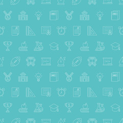 School line icon pattern set