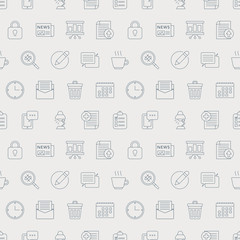 Office line icon pattern set