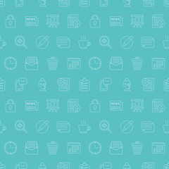 Office line icon pattern set