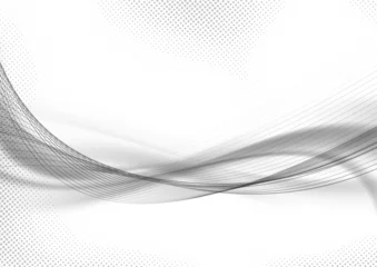 Photo sur Aluminium Vague abstraite Modèle abstrait de disposition de swoosh de motif de points de demi-teintes