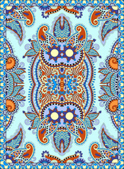 ukrainian floral carpet design for print on canvas or paper