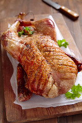 Whole roasted duck