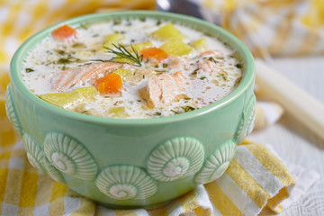 Salmon soup