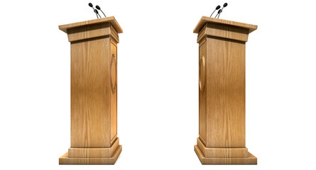 Opposing Debate Podiums