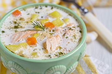 Salmon soup