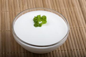 Bowl of sour cream