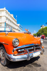 Old car on a beautiful day in Havana