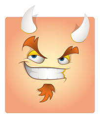Devil Smile Box Smiley Vector
