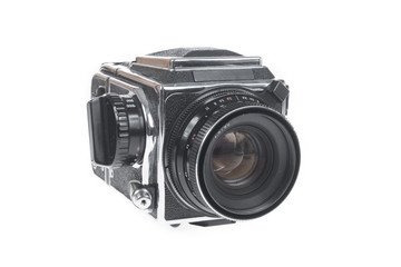 Fototapeta premium Classic medium format camera isolated on white