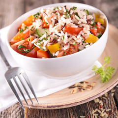 bowl of rice and vegetables