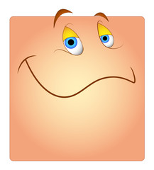 Happy Cartoon Smiley Box Face