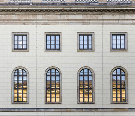Fototapeta na wymiar historic facade of Humboldt university in Berlin from 1810