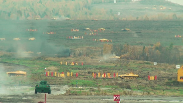 BTR-82A armoured personnel carrier shoots