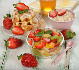 Fruit salad with strawberries