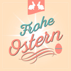 Frohe Ostern Typokarte