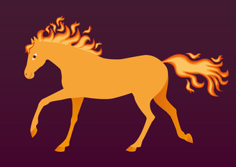 Fiery horse