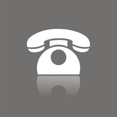 Icono teléfono clásico FO reflejo