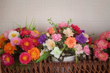beautiful of mixed flowers artificial flowers