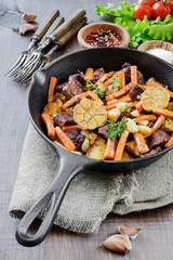 Roast meat with Vegetables