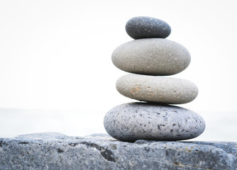 Fototapeta na wymiar Japanese stacking meditation zen stones