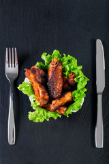 Grilled chicken wings