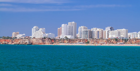 Fototapeta premium Atlantic coast in Portimao, Portugal