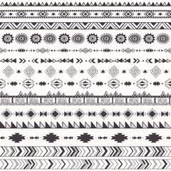 Seamless pattern with tribal motifs