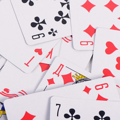 Playing cards as a background