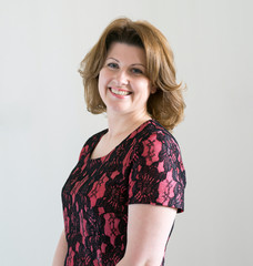 Woman in a dress on alight background