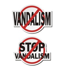 stop vandalism - sticker sets