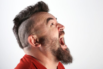 Obraz premium portrait of a man with a mohawk