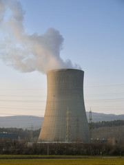 Obraz na płótnie Canvas Nuclear power plant, cooling tower