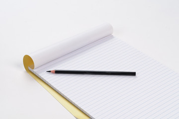 Blocco notes e matita