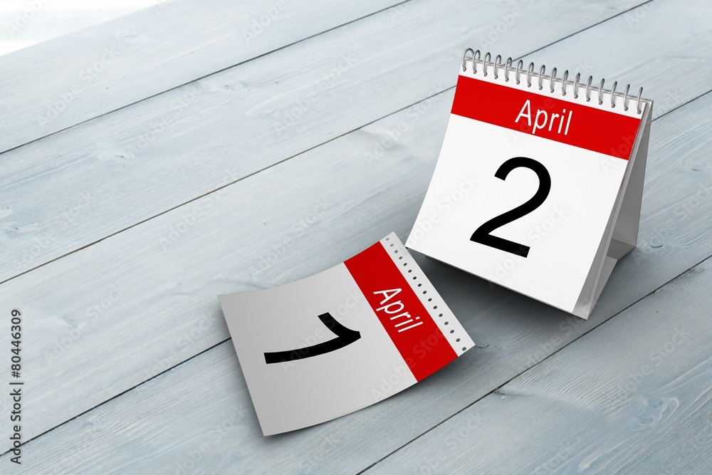 Poster composite image of april calendar