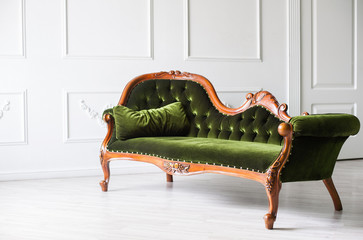 Classical style sofa in a white room