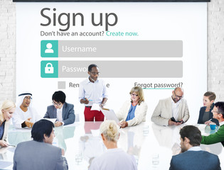 Sign Up Register Online Internet Web Concept