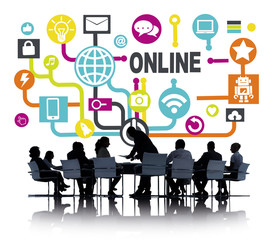 Global Online Communication Social Networking Technology Concept