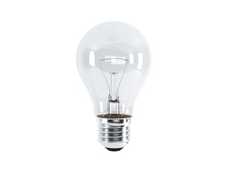 Lightbulb on a white background (render)
