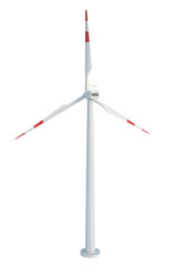 Wind turbine isolated on white background