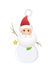 Santa Snowman Vector Illustration