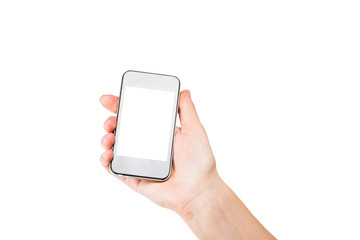 hand holding a mobile phone