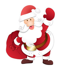 Happy Santa with Gift Bag