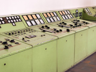 lost places - old switchboard at an industrial place