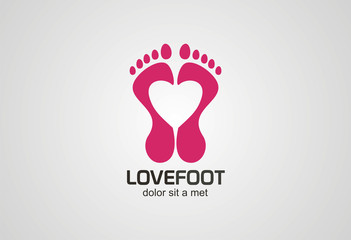 Love foot logo vector - 80452140