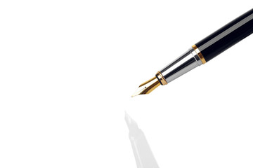 Fountain pen isolated on white
