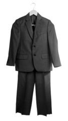School uniform jacket and trousers, isolated on white
