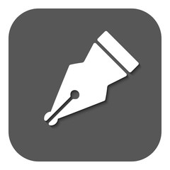 The pen icon. Fountain Pen symbol. Flat