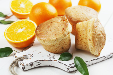 Homemade orange muffins